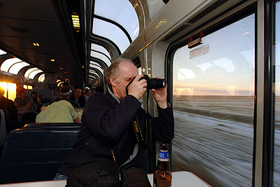 Alan shooting out the window