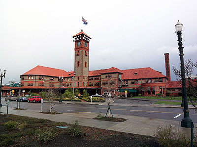 Portland Amtrak station upon arrival