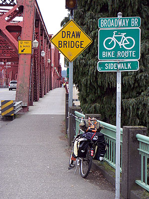 My bike by the Broadway Bridge