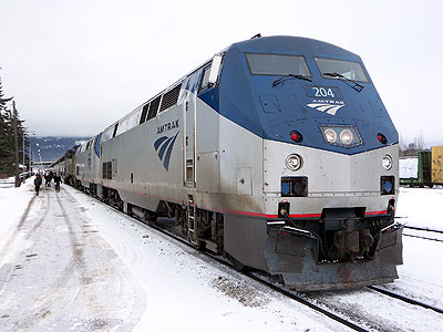 Empire Builder engine in Whitefish