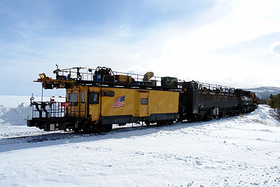 Maintenance of Way train in Montana