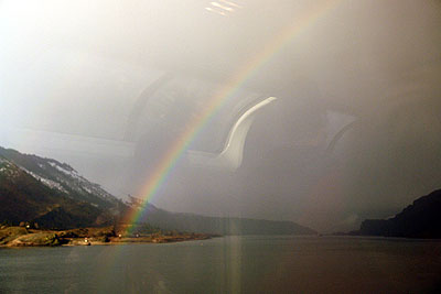 Rainbow in Columbia Gorge