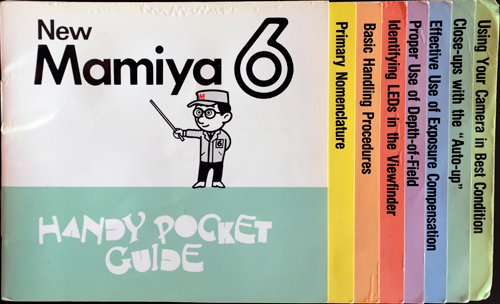 Mamiya 6 Handy Pocket Guide cover.  The real one is laminated.